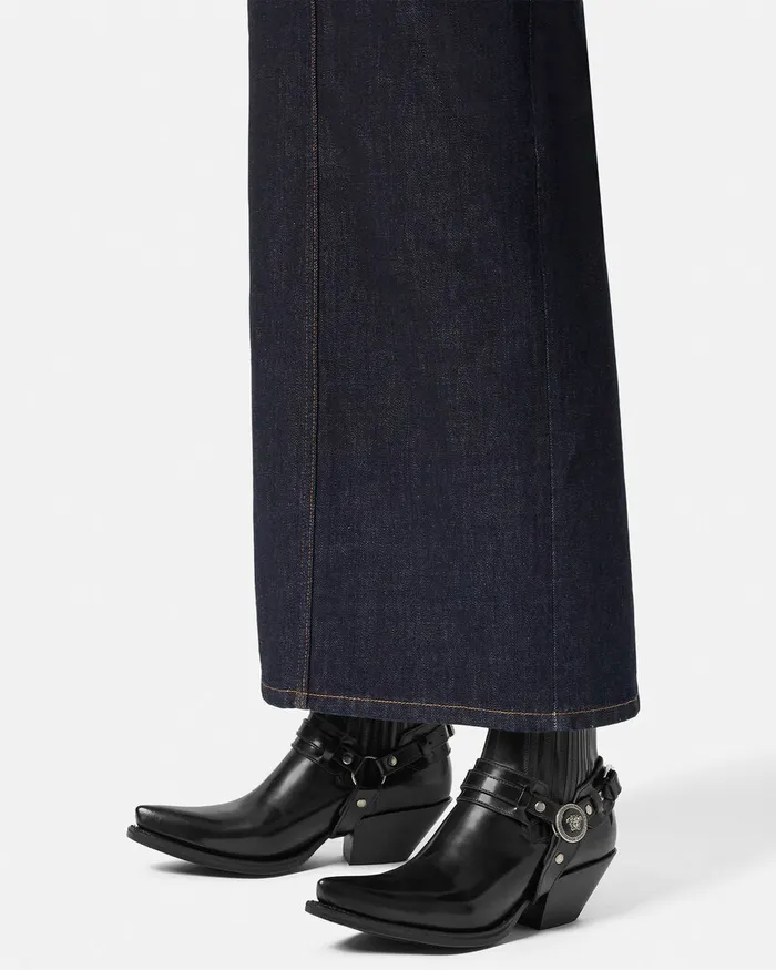 Versace Texano Ankle Boots 50 Mm Black Women Boots