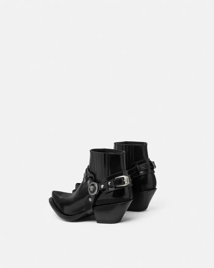 Versace Texano Ankle Boots 50 Mm Black Women Boots
