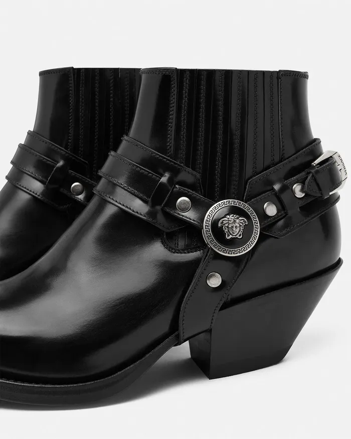 Versace Texano Ankle Boots 50 Mm Black Women Boots