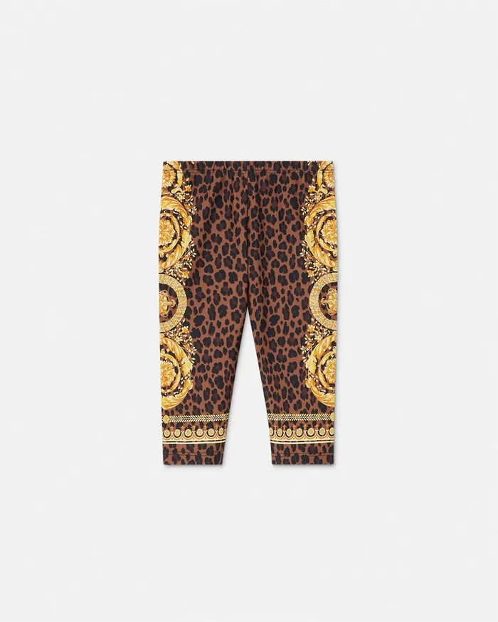 Versace Wild Barocco Baby Leggings Animalier Kids Pants and Skirts
