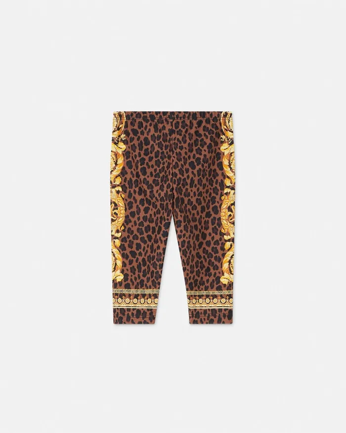 Versace Wild Barocco Baby Leggings Animalier Kids Pants and Skirts