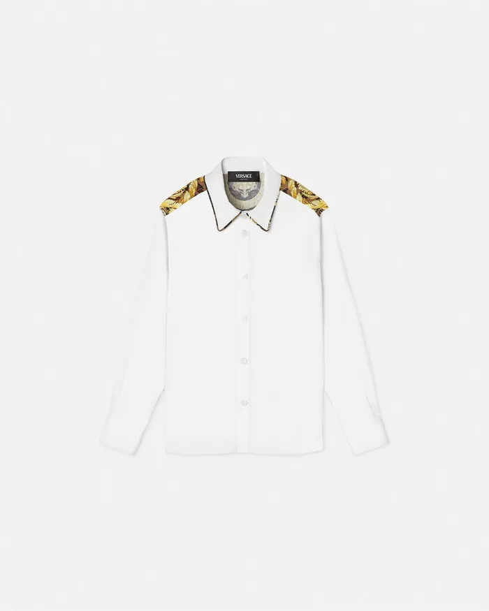 Versace Wild Barocco Shirt White Kids Shirts