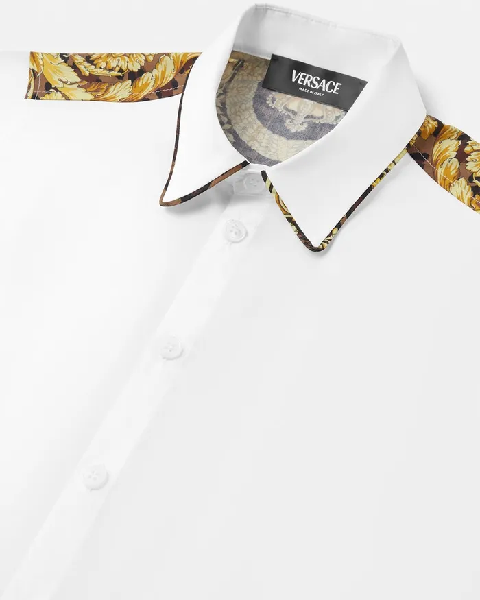 Versace Wild Barocco Shirt White Kids Shirts