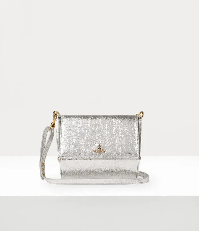 Vivienne Westwood Crossbody Bags Women Sapphire Crossbody Bag Silver
