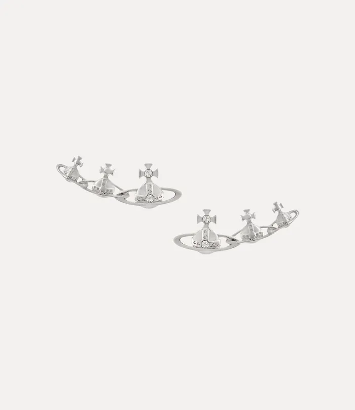 Vivienne Westwood Earrings Women Candy Earrings Platinum Crystal Crystal
