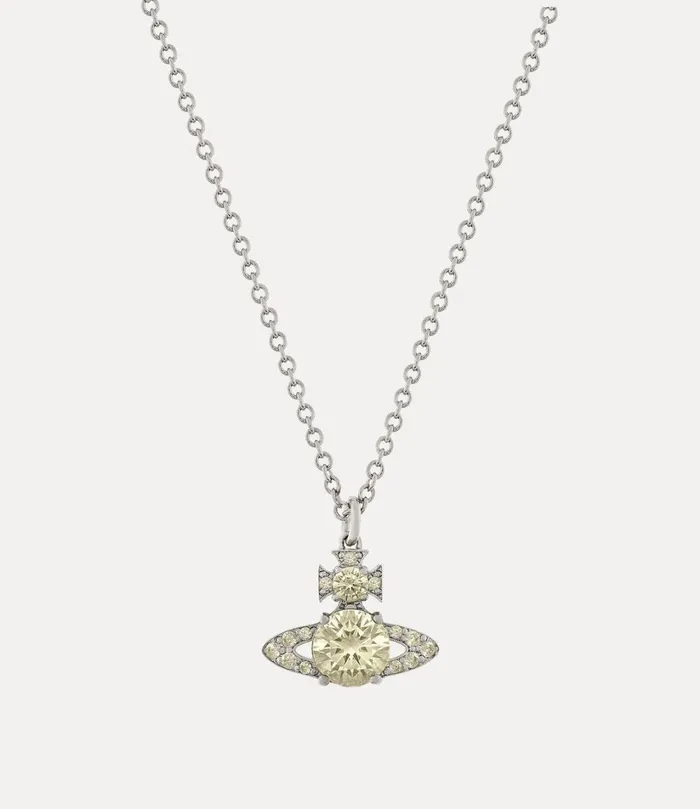 Vivienne Westwood Necklaces Women Ismene Pendant Necklace Platinum Yellow Cz