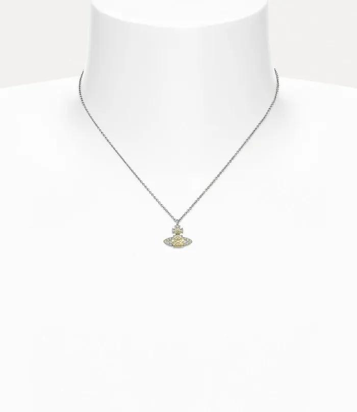 Vivienne Westwood Necklaces Women Ismene Pendant Necklace Platinum Yellow Cz