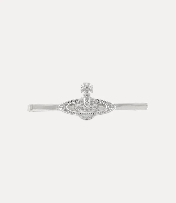 Vivienne Westwood Other Accessories Men Mini Bas Relief Tie Clip Platinum Crystal Crystal