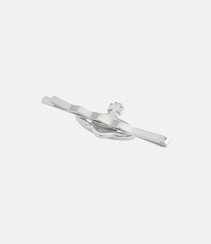 Vivienne Westwood Other Accessories Men Mini Bas Relief Tie Clip Platinum Crystal Crystal