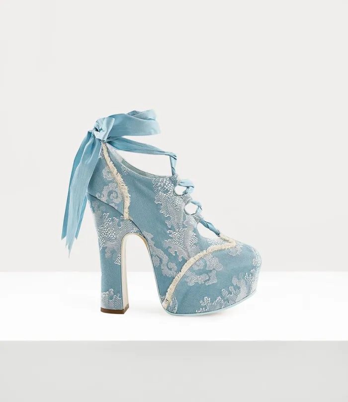 Vivienne Westwood Platforms Women Elevated Ghillie Platform Blue Coral