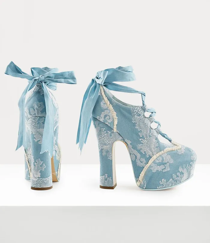 Vivienne Westwood Platforms Women Elevated Ghillie Platform Blue Coral