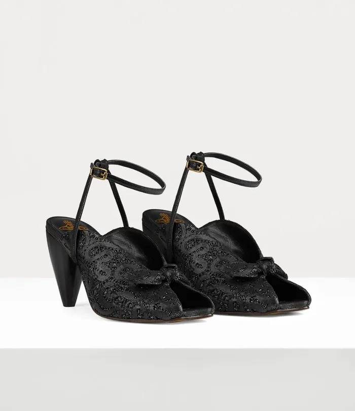 Vivienne Westwood Sandals Women Bow Peep Shoe Black