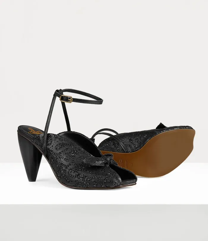 Vivienne Westwood Sandals Women Bow Peep Shoe Black