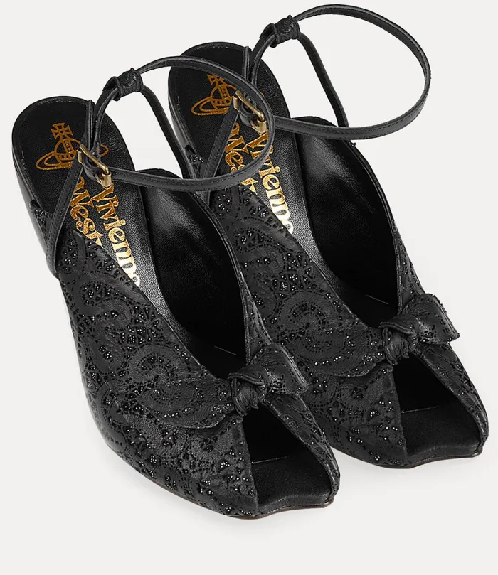 Vivienne Westwood Sandals Women Bow Peep Shoe Black
