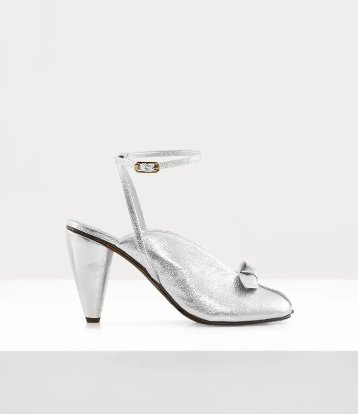 Vivienne Westwood Sandals Women Bow Peep Shoe Silver
