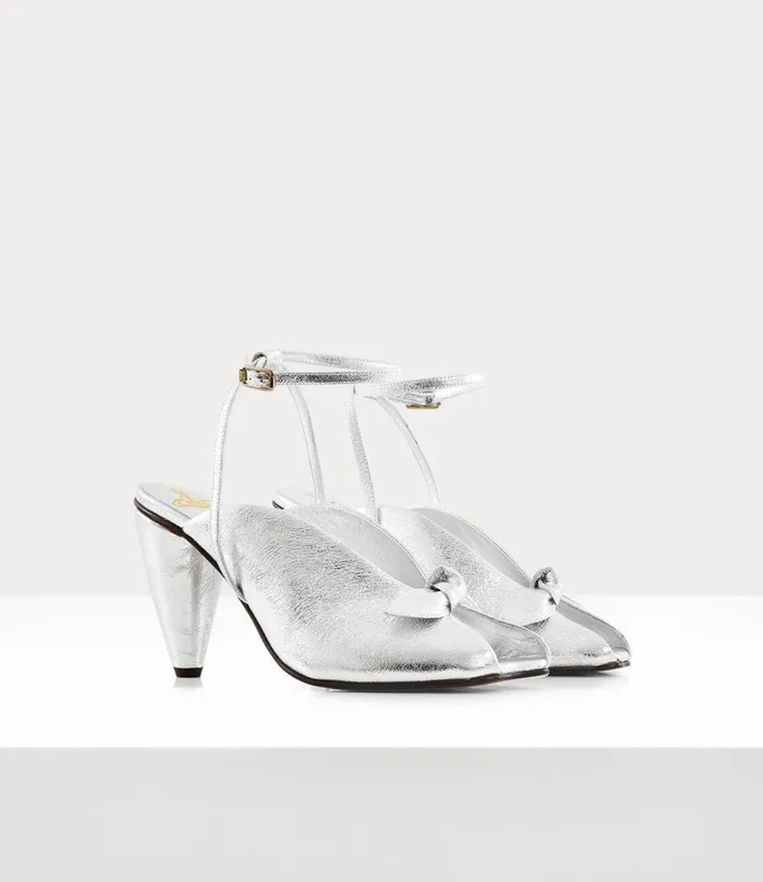 Vivienne Westwood Sandals Women Bow Peep Shoe Silver