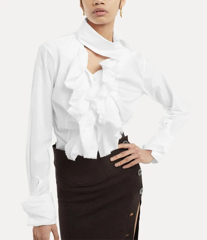 Vivienne Westwood Tops And Shirts Women Wizard Frill Shirt White