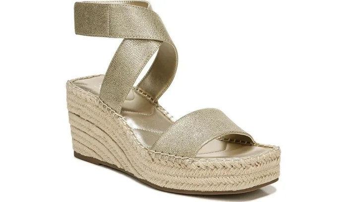 Wedge Sandals Women Franco Sarto Franco Carezza Espadrille Wedge Sandal Gold Faux Leather Wedge Sandals Women Franco Sarto Franco Carezza Espadrille Wedge Sandal Gold Faux Leather