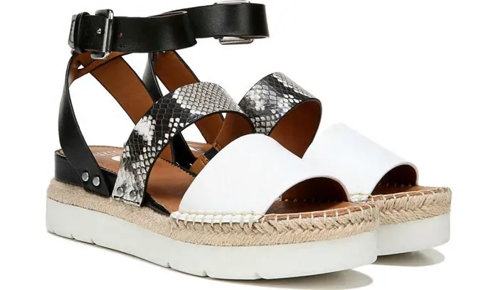 Wedge Sandals Women Franco Sarto Sarto Calvin 2 Wedge Sandal Roccia Snake Print Leather