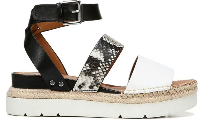 Wedge Sandals Women Franco Sarto Sarto Calvin 2 Wedge Sandal Roccia Snake Print Leather