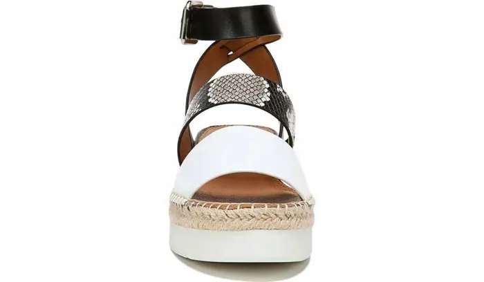 Wedge Sandals Women Franco Sarto Sarto Calvin 2 Wedge Sandal Roccia Snake Print Leather