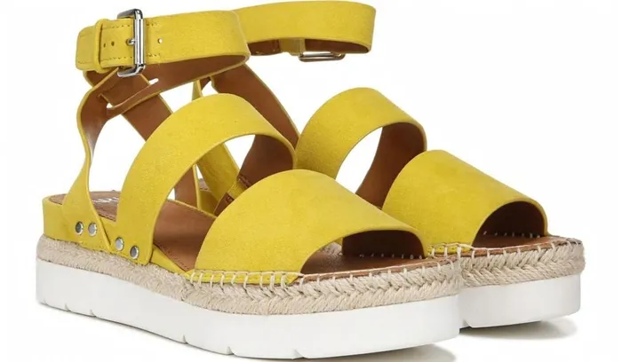 Wedge Sandals Women Franco Sarto Sarto Calvin 2 Wedge Sandal Yellow Suede