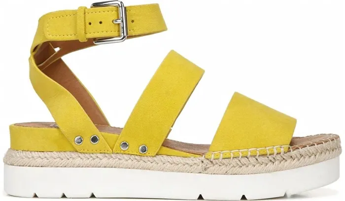 Wedge Sandals Women Franco Sarto Sarto Calvin 2 Wedge Sandal Yellow Suede
