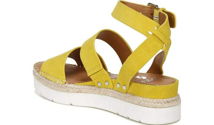 Wedge Sandals Women Franco Sarto Sarto Calvin 2 Wedge Sandal Yellow Suede