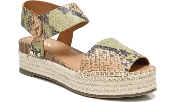 Wedge Sandals Women Franco Sarto Sarto Oak Espadrille Sandal Beige Multi Snake Leather Wedge Sandals Women Franco Sarto Sarto Oak Espadrille Sandal Beige Multi Snake Leather