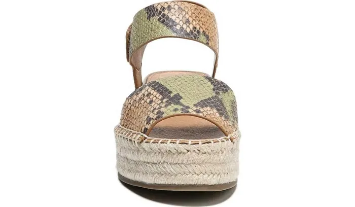 Wedge Sandals Women Franco Sarto Sarto Oak Espadrille Sandal Beige Multi Snake Leather