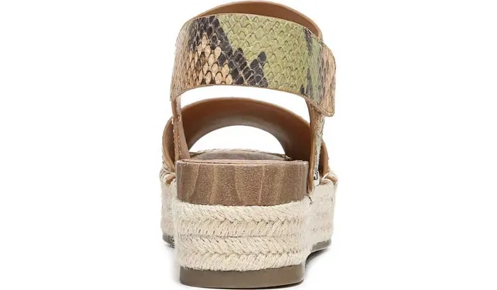 Wedge Sandals Women Franco Sarto Sarto Oak Espadrille Sandal Beige Multi Snake Leather
