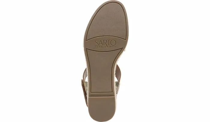 Wedge Sandals Women Franco Sarto Sarto Oak Espadrille Sandal Beige Multi Snake Leather