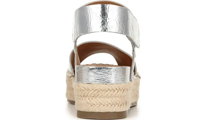 Wedge Sandals Women Franco Sarto Sarto Oak Espadrille Sandal Silver Leather Wedge Sandals Women Franco Sarto Sarto Oak Espadrille Sandal Silver Leather