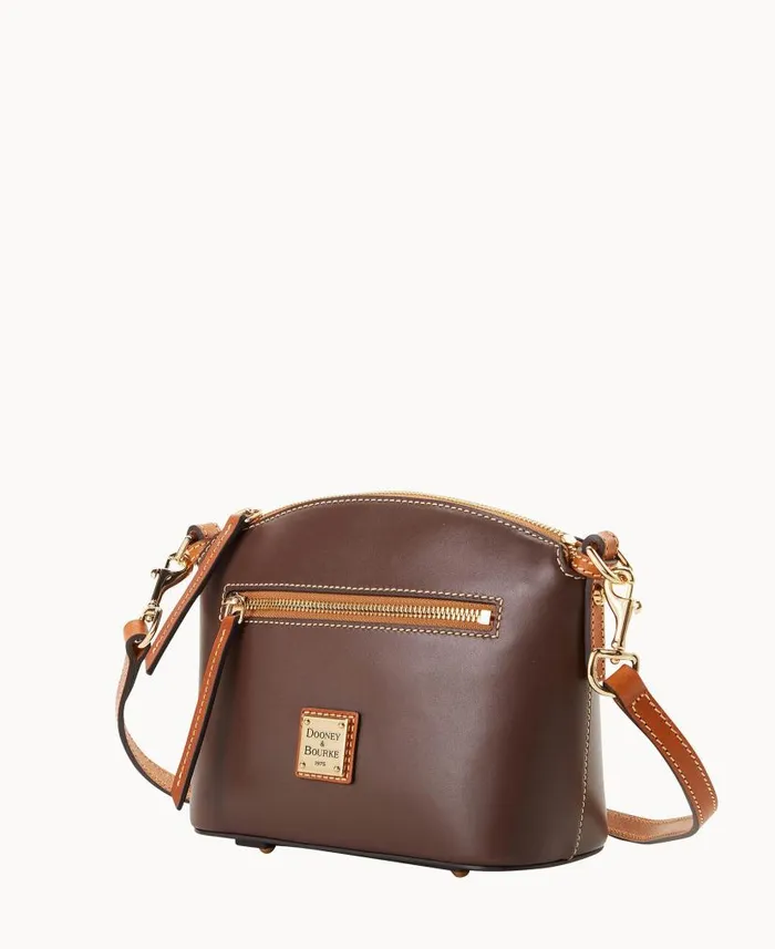 Wexford Leather Domed Crossbody Brown Woman Dooney and Bourke Crossbodies Wexford Leather Domed Crossbody Brown Woman Dooney and Bourke Crossbodies