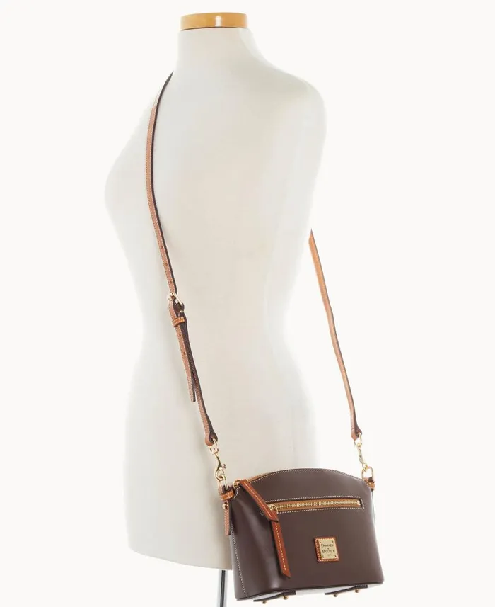 Wexford Leather Domed Crossbody Brown Woman Dooney and Bourke Crossbodies Wexford Leather Domed Crossbody Brown Woman Dooney and Bourke Crossbodies
