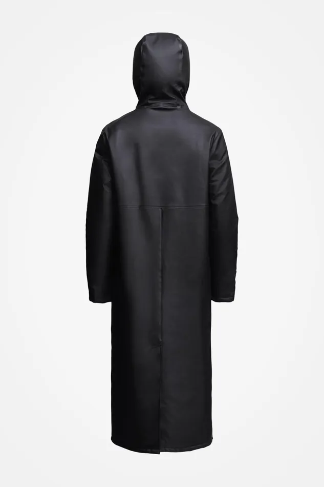 Winter Coats Men Stutterheim Stockholm Long Winter Jacket Black