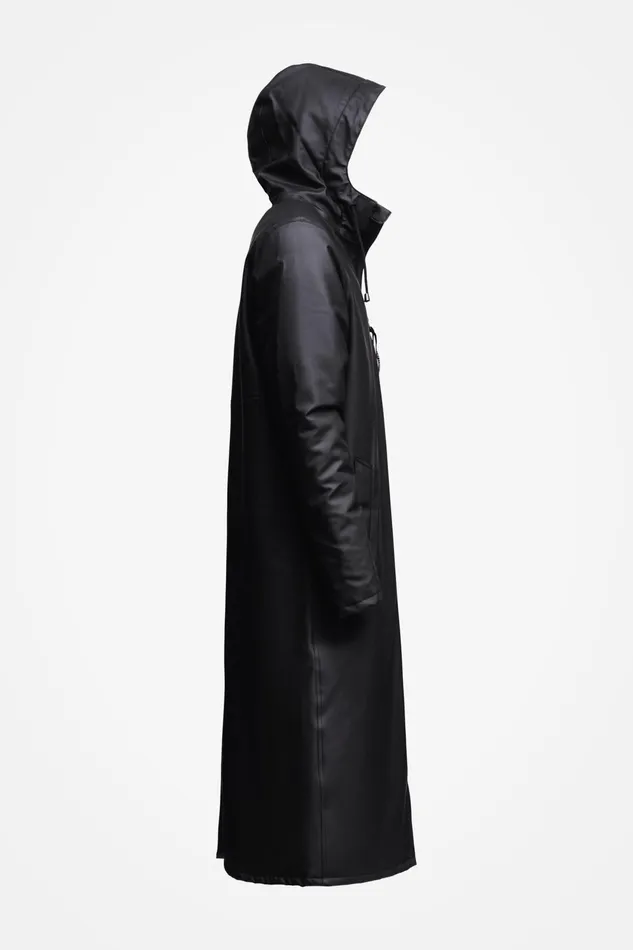 Winter Coats Men Stutterheim Stockholm Long Winter Jacket Black