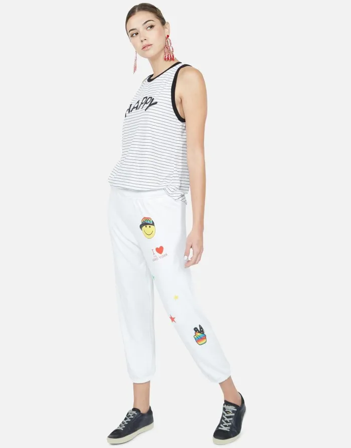 Women039s Aurelia Happy Black Stripe Black Lauren Moshi Tanks