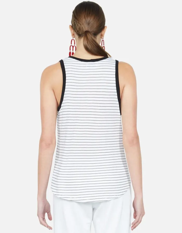 Women039s Aurelia Happy Black Stripe Black Lauren Moshi Tanks