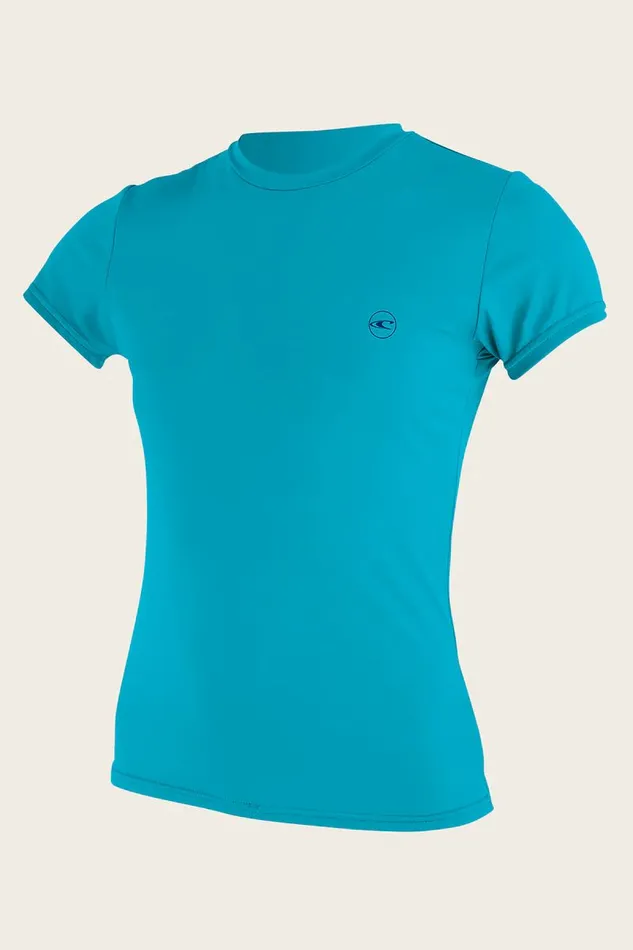 WOMEN039S BASIC 30 SS SUN SHIRT Blaturquoiseck Women O039NEILL Women039S Wetsuits