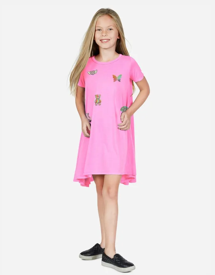 Women039s Beauty Allover Sticker Beans Party Pink Lauren Moshi Dresses Women039s Beauty Allover Sticker Beans Party Pink Lauren Moshi Dresses