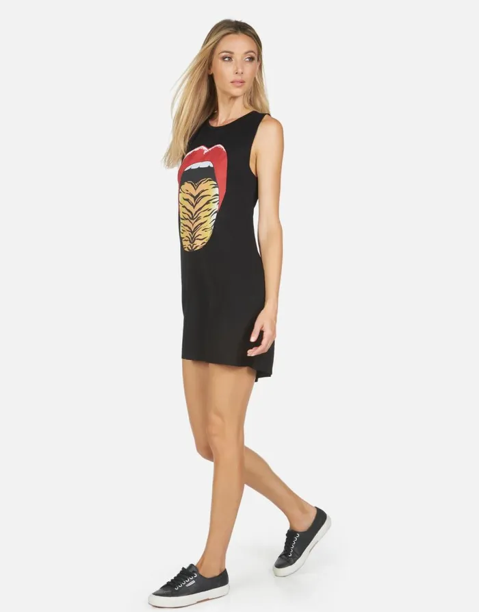 Women039s Deanna Tiger Tongue Black Lauren Moshi Dresses