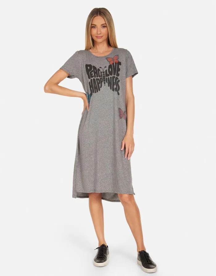 Women039s Genesis Crystal Love Butterfly Heather Grey Lauren Moshi Dresses