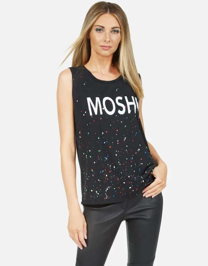 Women039s Kel Moshi Onyx Multi Splatter Lauren Moshi Tanks