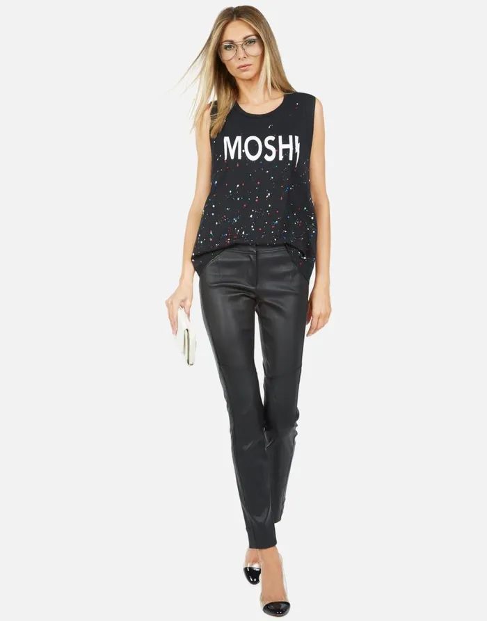 Women039s Kel Moshi Onyx Multi Splatter Lauren Moshi Tanks