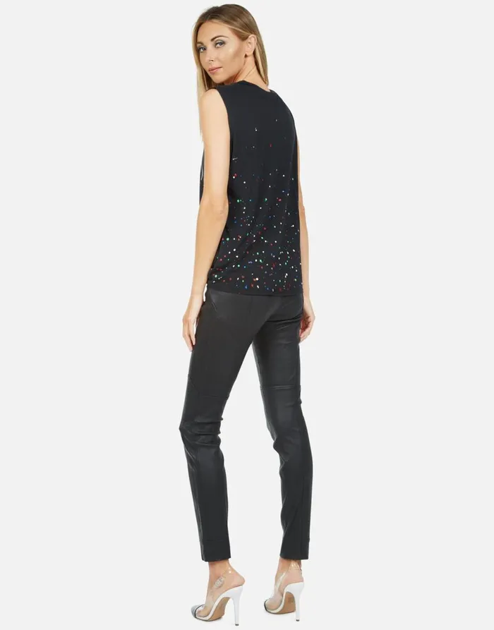 Women039s Kel Moshi Onyx Multi Splatter Lauren Moshi Tanks