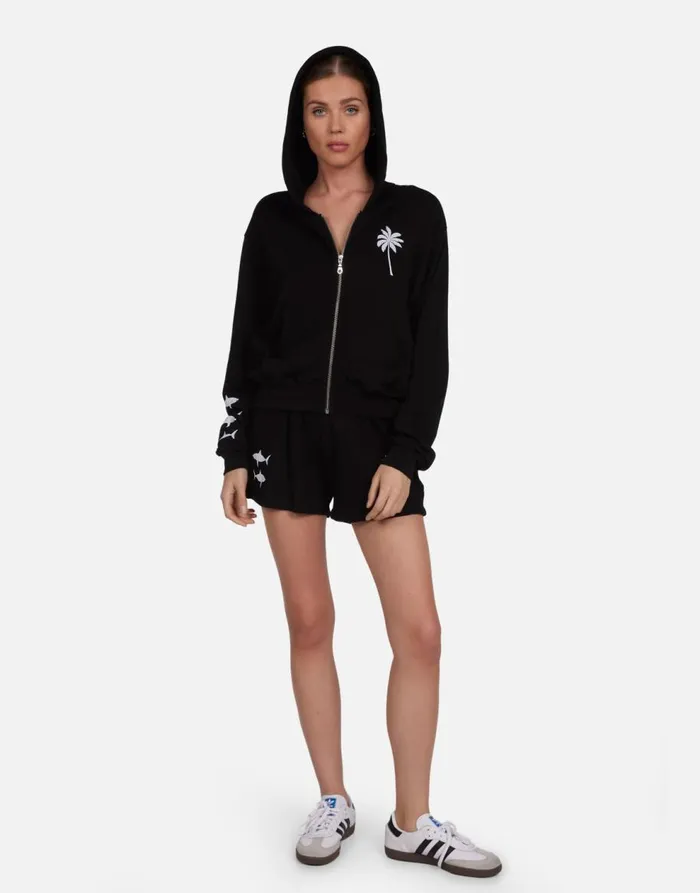 Women039s Lachelle Tropical Shark Black Lauren Moshi Hoodies