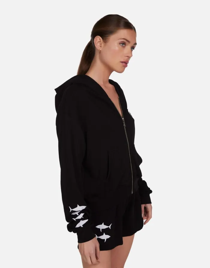 Women039s Lachelle Tropical Shark Black Lauren Moshi Hoodies
