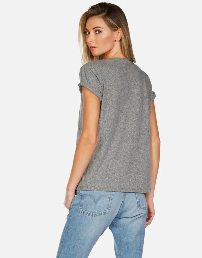 Women039s Myra Love Boxing Heather Grey Lauren Moshi Short Sleeve