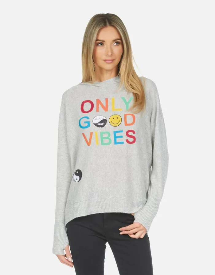 Women039s Namiko X Only Good Vibes Heather Grey Lauren Moshi Sweaters and Knits Women039s Namiko X Only Good Vibes Heather Grey Lauren Moshi Sweaters and Knits